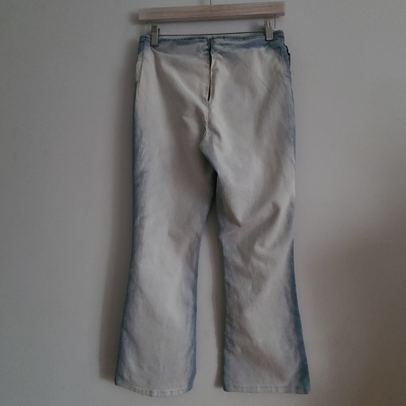 Vintage Younique Flare Jeans in White and Light Blue Size 5 - Picture 10 of 14